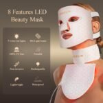 MEGELIN Led Red Light Therapy Face & Neck Mask, 7 Colors Led Light Therapy Facial Mask, Infrared Red Light Therapy Mask, Infrared Light Skin Rejuvenation(White) | 7 Colors Led Light Therapy Facial Mask, Infrared Red Light Therapy Mask, Infrared Light Skin Rejuvenation(White) - Image 3