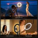 NEEWER 12" Selfie Ring Light with App Control/Remote/Tripod Stand, 3200mAh LED Bi Color CRI95 2900K-7000K Ringlight Circle Lighting Compatible with iPhone Vlog Makeup Studio Video Recording, RB12B - Image 7