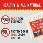 Canine Chews 10-11" Retriever Stick Rolls Rawhide for Dogs Skinny Sticks for Small Aggressive Chewing Dogs (50 Pack) - Image 4