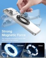 SYNCWIRE Magnetic Phone Ring Holder, for MagSafe Phone Grip Stand Kickstand | 360° Rotation, Double-Sided Magnet, Cell Phone Grip Finger Holder, for iPhone 17 16 15 14 13 12 Pro Max, MagSafe Accessories - Image 5