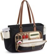 LOVEVOOK Teacher Tote Bag for Women, Work Laptop Tote, Computer Briefcase | Large Cup Holder, Nurse Bag for Travel, Business & Office, Bible Bag with Shoulder Strap, Gift - Image 2