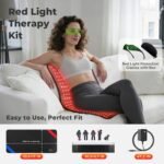 33"x17"Red & Blue Light Therapy Mat, 360 LEDs Infrared Light Pad for Body | Triple Wavelength Light (460nm+660nm+850nm) with 60W Power, Full-Body Design for Personalized At-Home Care - Image 8
