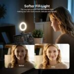 NEEWER Basic 5" Ring Light for Video Conference Lighting, Clip on Light Kit with Desk Tripod Stand for Monitor Laptop Computer Zoom Call Live Streaming Remote Working Learning Video Recording, BR60 - Image 7
