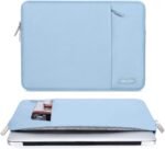 MOSISO Laptop Case 13.3 inch, 13-13.3 inch Laptop Sleeve Bag with Pocket | Compatible with MacBook Air/Pro 13/Pro 14 M5 M4 M3 M2 M1, HP Dell ASUS Lenovo, Polyester Vertical Computer Bag, Air Blue - Image 3
