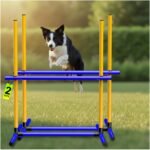 Dog Agility Hurdle, 2 Jump Bar Sets Indoor Outdoor Backyard Train - Image 2