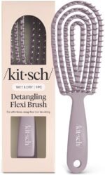 Kitsch Flexi Flow Detangler Brush, Hair Brushes For Women - Soft Violet | Brush Detangler for Women, Men & Kids, Curly Hair Brush w/ Bendable Frame, Bounce Curl Defining Brush for Wet or Dry Strands - Image 2