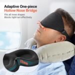 LitBear Sleep Mask for Side Sleeper Women Men, Eye Mask for Sleeping | Light Blocking 3D Contoured Sleeping Mask, Soft Breathable Sleep Eye Mask with Adjustable Elastic Strap for Travel, Black - Image 4