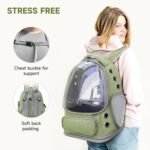 Cawypety Cat Backpack Carrier, Breathable Cat Carrier Large Space Bubble Pet Backpack for Kitty Small Dog up to 15lbs, Transparent & Foldable Pet Carrier for Travel Hiking - Image 6