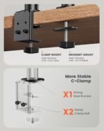 ErGear Dual Monitor Stand, Heavy Duty Adjustable Monitor Desk Mount for 2 Screens up to 32 Inches, Fully Adjustable Height, Tilt, Swivel, Rotate, Supports 17.6 lbs per Monitor Arm, Easy Installation - Image 11