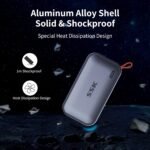 SSK Portable SSD 500GB External Solid State Hard Drive USB C Up to 1050MB/s | USB3.2 Gen2 A&C Cable, SMART & TRIM, 4KHDR ProRes, LED Light, OTG, iPhone 15/16/17Pro Wide Compatible, Aluminum - Image 7