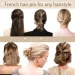 4 PCS Prestige French Hair Pins, Curved Angle for Better Head Fit-3.2 In Prestige French Hair Pin for Updos Chignons & Buns Acetate French Twist Pin for Thin Thick Hair - Image 6