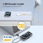 MagSafe Charger 2 Pack: Magnetic Wireless Charge iPhone 17-12 & AirPods | Strong Magnet Charging Pad, with Dual USB C to A Converters, Ultra-Thin & Portable, Ideal for Home Office & Travel, White - Image 8