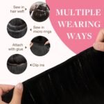 GOO GOO Sew In Hair Extensions Real Human Hair Thick, Add Volume 20In 100g | Double Weft Hair Extensions, 2 Dark Brown, Remy Hair Durable Wedding Party Daily Wear - Image 5