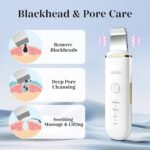 GUGUG Skin Scrubber Spatula Pore Cleaner Blackhead Remover,4 Modes,White | Deep-cleansing face spatula for blackheads,pores and whiteheads,with 5-minute auto-off,USB charging and 2 silicone heads. - Image 3