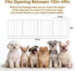 Snuowu 16" Freestanding Short Dog Gate for Small Dogs – Foldable & Retractable, Expands Up to 48" Wide, 4-Panel Pet Barrier for Doorways, Stairs & Hallways (White) - Image 4