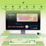 AULA S99 Gaming Keyboard, Wireless Green Creamy Computer Keyboards | Tri-Mode Bluetooth/2.4GHz/USB-C Membrane Keyboard with Number Pad,99Keys,RGB Backlit,Programmable,Creamy Silicone Structure - Image 5