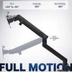 VIVO Premium Aluminum Full Motion Single Ultrawide Monitor Desk Mount Stand with Lift Engine Arm, Fits Screens up to 40 inches, STAND-V101BB - Image 10