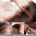 Azkiu20 Inch Chocolate Brown Human Hair Wig 13x6 Lace Front - Image 4