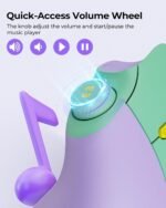 seenda MOU-302 Wireless Bluetooth Ergonomic Vertical Mouse with Volume Knob | Rechargeable 3-device mice for small/medium hands with quiet clicks, 1000/1600/2400 DPI for PC, laptop, MacBook, Green Purple - Image 6