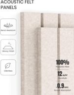 Fluxynara 48" x 36" Large Felt Bulletin Board, Oatmeal | 12 Pack Cork Board Alternative with 60 Safe Adhesive Tabs, Pin Boards for Wall Decor, Home, Office, Classroom,Dorm - Image 6