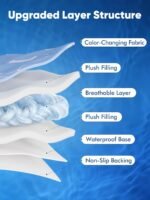 Dog Cooling Mat 2.0, Ocean Blue,44" x 32" Thick & Durable Cooling Mat for Extra Large Dogs, Long-Lasting Cool with Waterproof & Color-Changing Arc-Chill Tech (Q-Max>0.5) Washable& Non-Toxic - Image 5