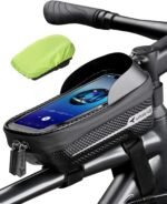 whale fall Bike Frame Bag Waterproof, 3D EVA Hard Shell, Bike Phone Holder | Top Tube Bag with TPU Touchscreen, Fits Phones up to 7", Adjustable Straps for Most Frames, Includes Rain Cover - Image 2