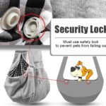 Tomkas Small Dog Cat Sling Carrier Puppy Purse Travel Wrap Soft Crossbody Pet Bag (Gray, M - Classic Pocket & Classic Strap) - Image 6