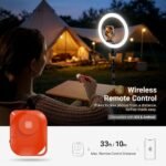 NEEWER 12" Selfie Ring Light with App Control/Remote/Tripod Stand, 3200mAh LED Bi Color CRI95 2900K-7000K Ringlight Circle Lighting Compatible with iPhone Vlog Makeup Studio Video Recording, RB12B - Image 9