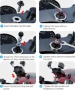 Kewig Motorcycle Fork Stem Phone Mount, Motorcycle Phone Mount | 1S One-Push Automatically Lock & Release, Fits for Fork Stem 12-25.4mm in Diameter, for 4.0-6.9" Cellphones - Image 6