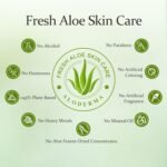 Aloderma Aloe Vera Gel Made within 12 Hours of Harvest with 99% Pure Organic Aloe Vera - Pump Bottle - Ideal for Face and Body, Soothing & Hydrating Sunburn Relief, Great for Scalp & Hair - 10.6oz - Image 7