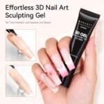 Makartt 3D Nail Gel, 15g Sculpting Gel Glue for Molding and Drawing | Clear Rhinestone Glue, Gems Decoration, Carving and Painting Nail Art, No Wipe - Image 7