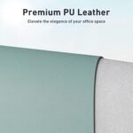 Aothia Leather Desk Pad Protector, Mouse Pad, Office Desk Mat, Non-Slip PU Leather Desk Blotter, Laptop Desk Pad, Waterproof Desk Writing Pad for Office and Home (Light Blue,31.5" x 15.7") - Image 3