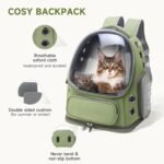 Cawypety Cat Backpack Carrier, Breathable Cat Carrier Large Space Bubble Pet Backpack for Kitty Small Dog up to 15lbs, Transparent & Foldable Pet Carrier for Travel Hiking - Image 7