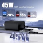QZIIW Super Fast Samsung Charger Type C,45W Dual Port USB C Fast Charger | Extra Long 60W 3/6/10/10FT USB C Cable - [2-Pack]PD Quick Charging 3.0 For Samsung Galaxy S26 S25 Ultra/S24+/S23 iPhone 17 16 - Image 3