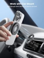 Lamicall Magnetic Phone Ring Grip for MagSafe, 360° Rotation Finger Holder | Strong Magnet Grip, Ring Stand Kickstand for iPhone 17 16 15 14 13 12 Pro Max Air Androids, Mag Safe Accessories - Image 9