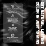 Hair Dye Shampoo，Easy to Use at Home, Women & Men (Black) | Ammonia-Free Vegan 3-in-1 Instant Color Shampoo, Provides Natural Gray Hair Coverage for Daily Hair Care Use - Image 4