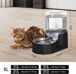 Sfozstra 5L Cat Gravity Water Bowl Dispenser: Stainless Steel Bowl | No Power Needed / No Filter Required / Spill Proof Design / Easy Cleaning / Cats & Small Dogs / Home Crate Area & Travel - Image 5