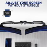 VIVO Premium Dual Monitor Arm Wall Mount, Fits Ultrawide Screens up to 45 inch, 44 lbs per Arm, Counterbalance Articulating, Heavy Duty Double Monitor Wall Mount, Max VESA 100x100, Black, MOUNT-V202V - Image 7