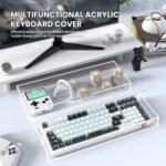ZIYOU LANG KC04 Acrylic Transparent Keyboard Cover(17.4 * 6.5 * 1.89 Inch) | Dustproof,Waterproof,Anti-hit,Anti-cat,Clear Protective Case for Standard 98Key Mechanical Gaming Keyboard - Image 8