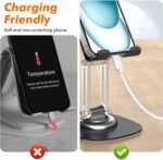 Metal Phone Stand, Adjustable Foldable Cell Phone Stand Holder for Desk - Image 5