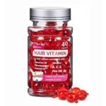 Hair Oil Capsules - Hair Vitamins A, E, & Pro B5 - Serum Enriched with Argan Oil, Macadamia, Avocado Oils & Moroccan Oil for All Hair Types Frizzy, Dry, Curly - For Women & Men (40 Capsules) - Image 2