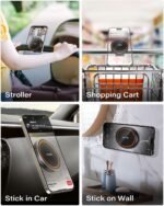 A2C Fitness Phone Mount for MagSafe, 17 N54 Strong Magnet, Adjustable Strap | 3-in-1 Mount - Magnetic Gym Mount, Adhesive Mount, Handlebar Mount for Stroller, Golf Cart, Treadmill, Peloton Exercise Bike - Image 5