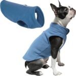 Gooby Fleece Vest Dog Sweater, Blue, Medium | Soft warm fleece; Pullover, easy on/off (no zippers); O-ring leash attachment; Machine washable - Image 2
