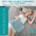 Heating Pad for Period Cramps, Heating Pad for Back/Neck/Shoulder Muscle Pain, 6 Heating&4 Timer Setting, Auto Shut Off, Dry/Moist Heat & Machine Washable, Gray Birthday Christmas Gifts for Women Mom - Image 4