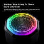 Black Shark Magnetic Phone Stand Bluetooth Speaker, Mini Portable Wireless Speaker with Aluminum Alloy Housing, RGB Lights, TWS Pairing, Hands-Free Speakerphone for Desk, Outdoor & Bathroom - Image 7
