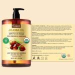 Yoken Organic Jojoba Oil 16oz, USDA Certified Cold Pressed for Skin Care | Cold Pressed Body Oil Women After Shower Unscented Carrier Massage Moisturizer Hydrating Nourishing Essential Mixing - Image 8
