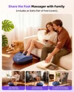 Foot Massager with Heat,Shiatsu Deep Kneading Massager for Plantar Fasciitis, Foot Massage Machine with Multi Massage Modes & Remote Control for Pain Relief (Purple) - Image 7
