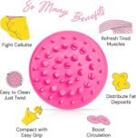 Scala Cellulite Massager Silicone, Bath Scrubber for Smoother Skin Pink | Silicone nodules exfoliate, cellulite remover, body massager Tool, exfoliator, fat roller use with creams and Oils - Image 4