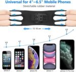 Bike Phone Mount 2 Pack, Universal Motorcycle Phone Holder for Bike, 360°Rotation Silicone Bicycle Phone Holder Handlebar Phone Mount Compatible with iPhone, Samsung, All Smartphones - Image 3