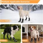 Dimicoo Dog Shoes,Waterproof Dog Boots for Winter,Anti-Slip Dog Snow Booties for Large Small Medium Dogs,Reflective Paw Protectors for Outdoor Walking Hiking - Image 5